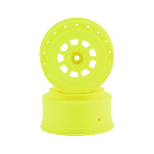 9-shot 12mm hex SC10 | SC6.2 +3mm offset wheel - yellow, 2pc.
