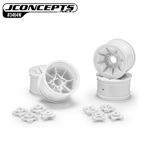 Pioneer - RC10 2.2" Rear Wheel White Fits ÛÒ RC10, RC10B2, RC10B3, Rear Includes 1/4" or 3/16" axle adapters