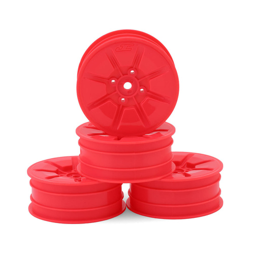 Jconcepts Pioneer RC10B7 | RC10B7D 2.2" 2wd Buggy Front Wheel (Retro Pink) 4Pc (Industy Standard Fit) - JC3465P
