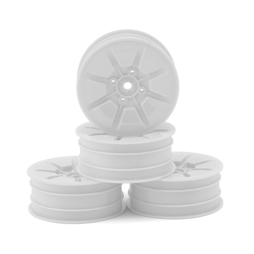 Pioneer - RC10B7 | RC10B7D 2.2" 2wd buggy front wheel (white) - 4pc (Industy standard fit)