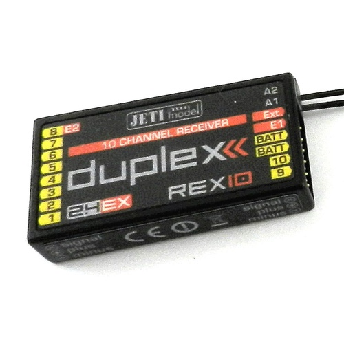 Jeti Model Duplex REX10 10 Channel Full Range Receiver with Integrated Expander and UDI Digital Output