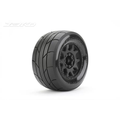 Jetko 1/8 MT 3.8 EX-SUPER SONIC Tyres (Claw Rim/Black/Med Soft/17mm(Narrow)) (2pcs) [1804CBMSGBB1]