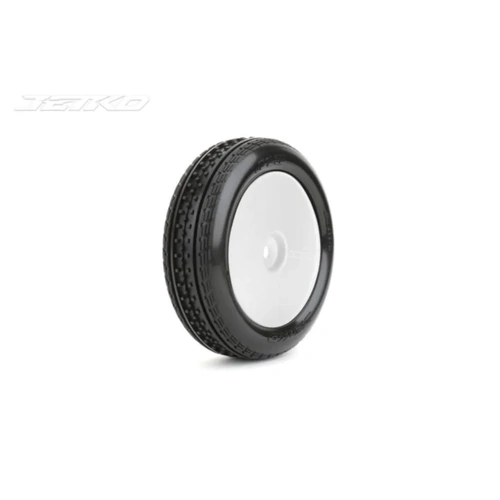 JETKO J-13 1/10 2WD Front Buggy Mounted Tires (Pre-Glued) - Medium Soft / White