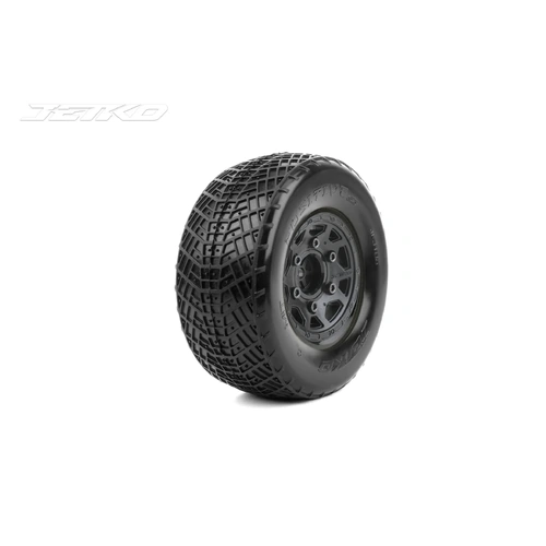 JETKO Positive 1/10 SCT Mounted Tyres (Pre-Glued) NEW OFFSET (+3 OFFSET TO SUIT AE ) - Medium Soft