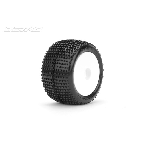 Jetko 1/18 Truck Front/Rear  Mini-T- Desirer/Dish/White/Medium Soft/Glued