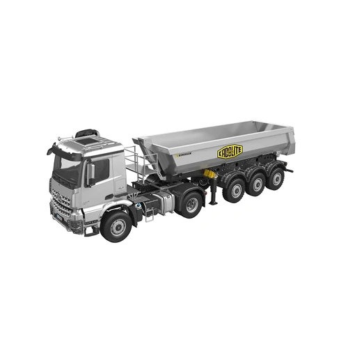 Kabolite K5801 RC Truck Electric 4WD 1/14 Scale RTR with Electric Axle Tipper Trailer - Silver