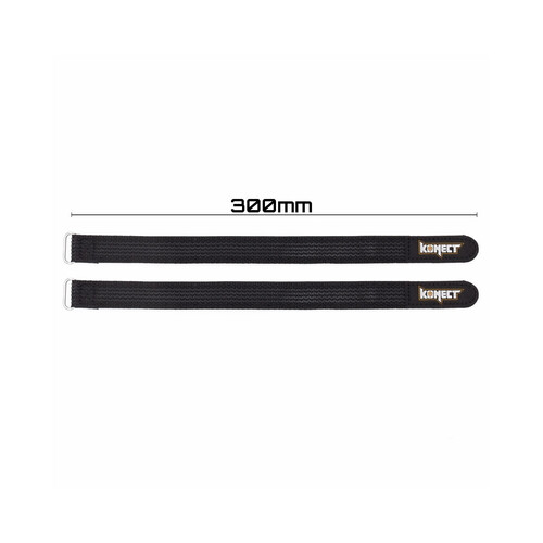 KONECT 300 mm Lipo Strape BLACK color  (2 pieces) - KN-LIPO.STRAP-300