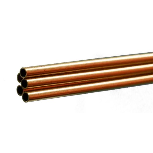 K&S 1145 ROUND BRASS TUBE .014 WALL (36IN LENGTHS) 1/8IN (1 tube per bag x 5 bags)