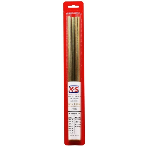 Brass Square & Rectangular Tube Assortment (11 Pieces)