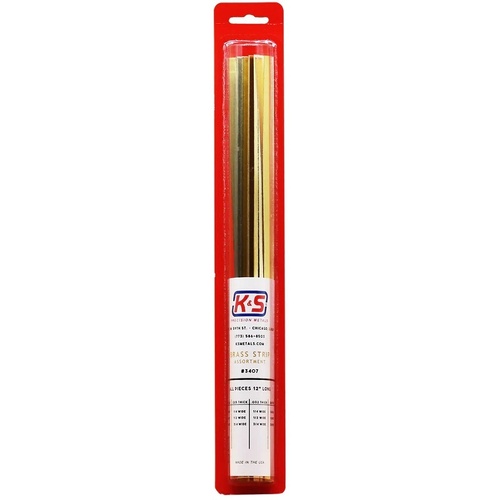 Brass Strip Assortment (12 Pieces)