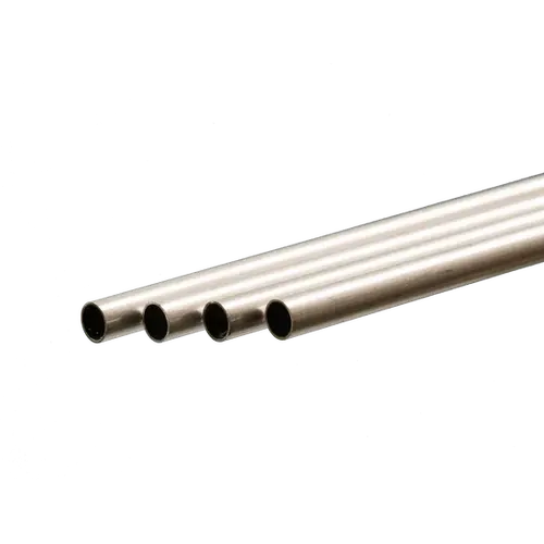 K&S 3907 ROUND ALUMINUM TUBE .45MM WALL (1 METER) 8MM OD (4 tubes per bag)