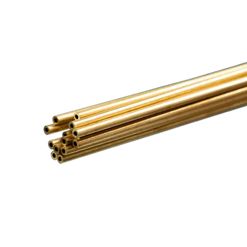 K&S 3920 ROUND BRASS TUBE .45MM WALL (1 METER) 2MM OD  (1 PC)