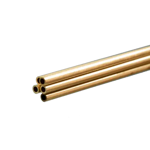 K&S 3921 ROUND BRASS TUBE .45MM WALL (1 METER) 3MM OD (1 PC)