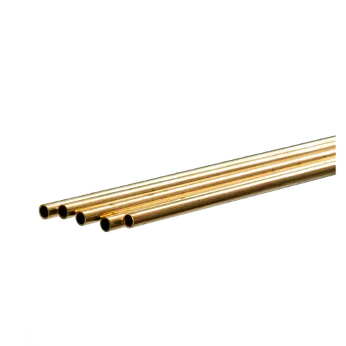 K&S 3923 ROUND BRASS TUBE .45MM WALL (1 METER) 5MM OD (1 PC)