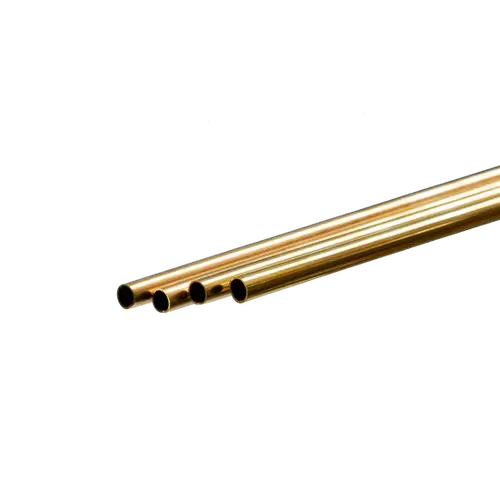 K&S 3924 ROUND BRASS TUBE .45MM WALL (1 METER) 6MM OD (1 PC)
