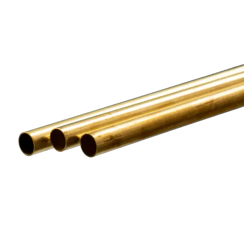 K&S 3928 ROUND BRASS TUBE .45MM WALL (1 METER) 10MM OD (1 PC)