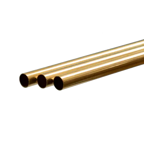 K&S 3929 ROUND BRASS TUBE .45MM WALL (1 METER) 11MM OD (3 TUBES PER BAG)