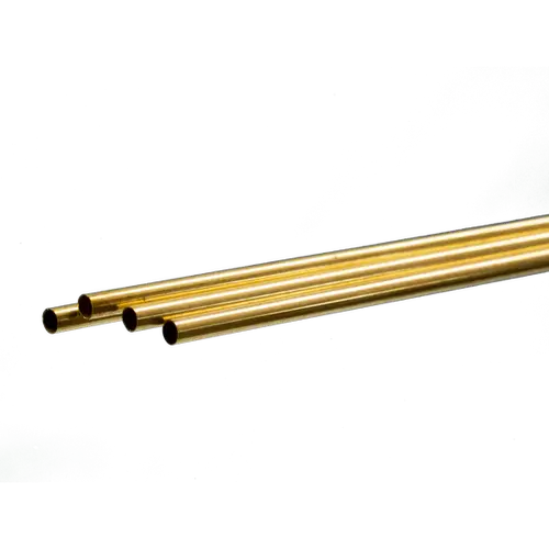 K&S 3937 THIN WALL BRASS TUBE .225MM WALL (1 METER) 4.5MM OD (1 PC)