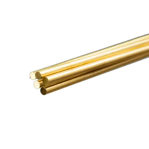 K&S 3953 ROUND BRASS ROD (1 METER) 2MM DIAMETER (5 RODS PER BAG X 3 BAGS)