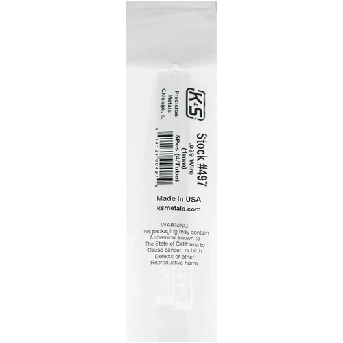 K&S 497 MUSIC WIRE (36IN LENGTHS) .039IN (4 pieces per bag x 5 bags)