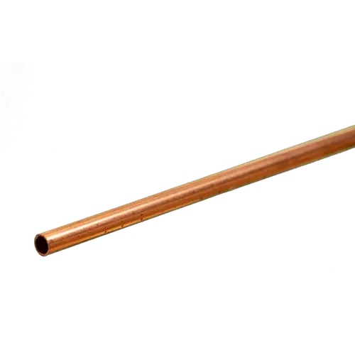 K&S 8119 COPPER TUBE .014 WALL (12IN LENGTHS) 5/32IN (1 TUBE PER CARD)