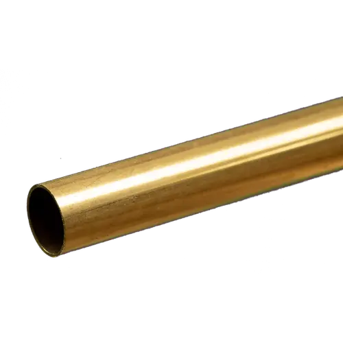 K&S 8135 ROUND BRASS TUBE .014 WALL (12IN LENGTHS) 3/8IN (1 TUBE PER CARD)