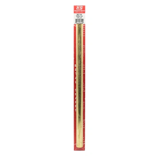 K&S 8144 ROUND BRASS TUBE .014 WALL (12IN LENGTHS) 21/32IN (1 TUBE PER CARD