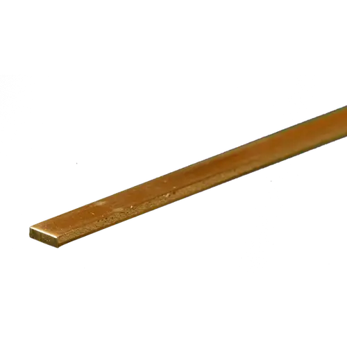 K&S 8245 BRASS STRIPS (12IN LENGTHS) .064 X 1/4IN(1 STRIP PER CARD)