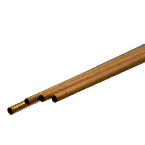 K&S 9833 THIN WALL BRASS TUBE  (300MM LENGTHS) 2.5MM OD X .225MM WALL (3 PI