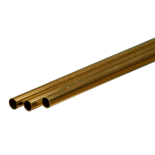 K&S 9834 THIN WALL BRASS TUBE  (300MM LENGTHS) 3MM OD X .225MM WALL (3 PIEC