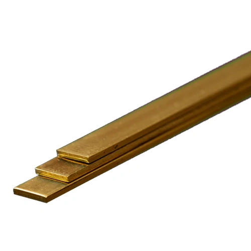 K&S 9840 BRASS STRIP  (300MM LENGTHS) .5MM THK X 6MM WIDE (3 PC)