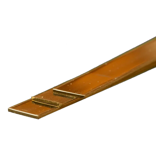 K&S 9844 BRASS STRIP  (300MM LENGTHS) 1MM THK X 12MM WIDE (3 PIECES)
