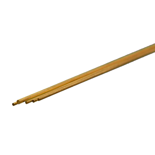K&S 9862 ROUND BRASS ROD  (300MM LENGTHS) 1.5MM DIAMETER (5 PIECES)