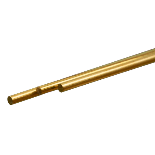K&S 9865 Round Brass Rod (300MM Lengths) 3MM Diameter (3 PIECES)