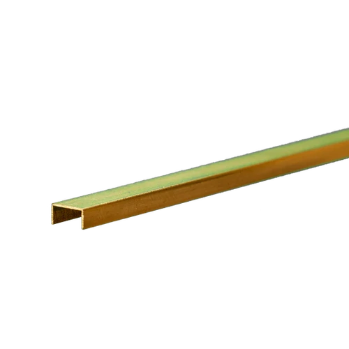 K&S 9887 BRASS CHANNEL (300MM LENGTHS) 1/4IN (1 PIECE PER CARD)
