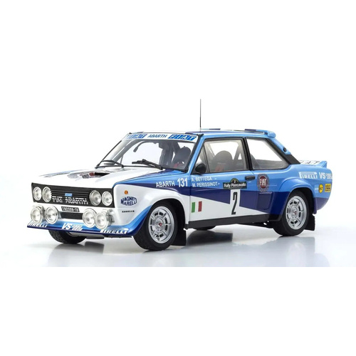 Kyosho 1/18 Fiat 131 Abarth 1981 Piancavallo Nr.2 Diecast Model Car
