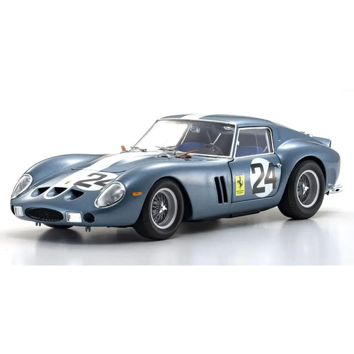 Kyosho 1/18 Ferrari 250 GTO 1962 Sebring Blue Nr. 24 Diecast Model Car