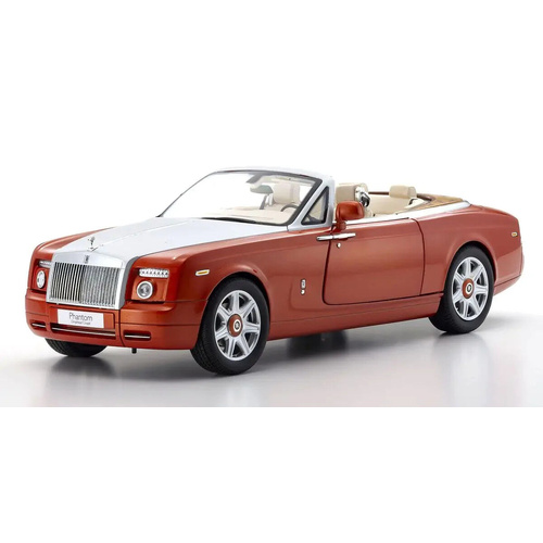 Kyosho 1/18 Rolls-Royce Phantom Drophead Coupe - Orange - Orange Diecast Model Car