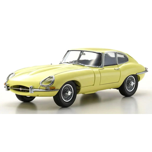 Kyosho 1/18 Jaguar E-Type Pale Primrose Diecast Model Car