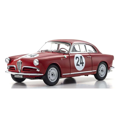 Kyosho 1/18 Alfa Romeo Giulietta SV 1958 Targa Florio (#24) Diecast Model Car