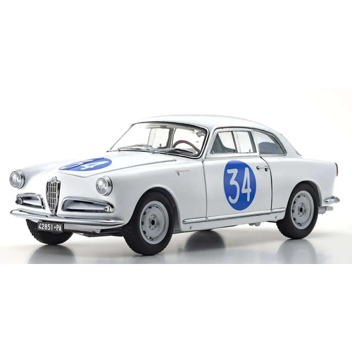 Kyosho 1/18 Alfa Romeo Giulietta SV 1960 Targa Florio (#34) Diecast Model Car