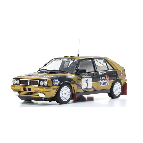 Kyosho 1/18 Lancia Delta HF 4WD 1987 Rally Piancavallo Grifone Esso Nr. 1 Diecast Model Car