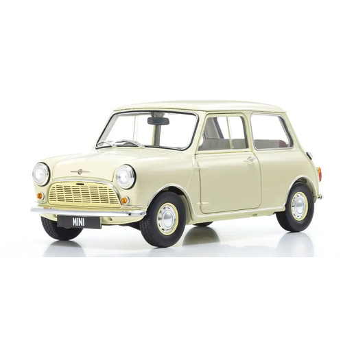 Kyosho 1/18 Morris Mini Minor Old English White Diecast Model Car