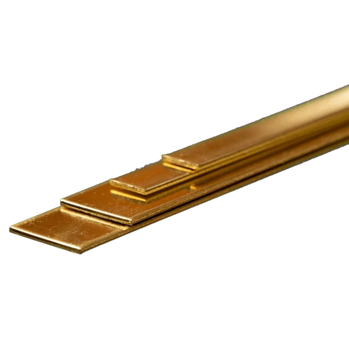K&S Brass Bendable Strip 0.032 x 1/4 & 1/2 x 12" (4)