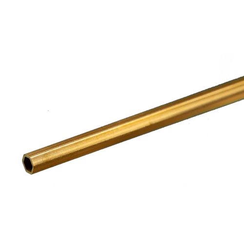 K&S BRASS HEX TUBE 1/8 x12 INCHES 0272 1PC