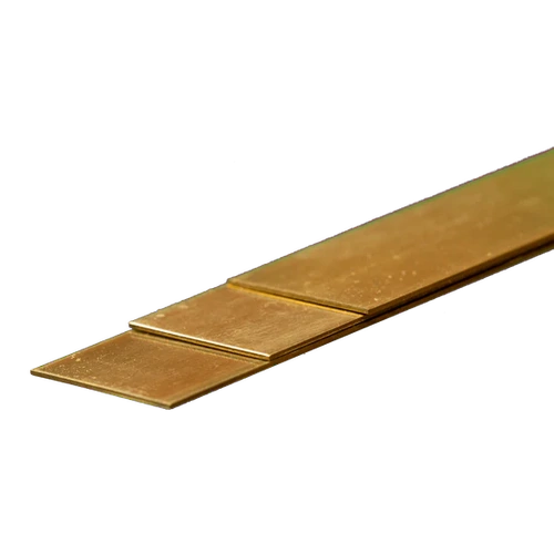 K&S Brass Strip 0.5 x 18 x 300mm (3)