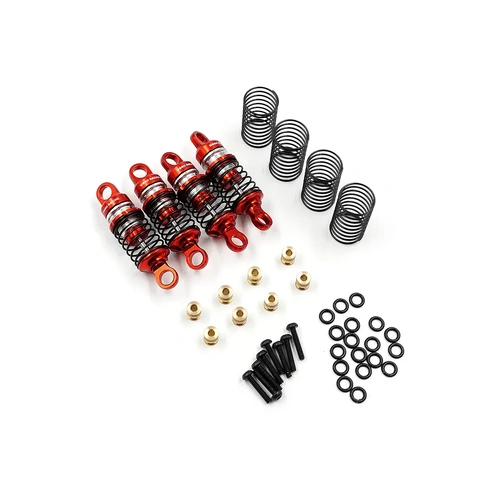 Yeah Racing Red Aluminium Complete Shock Set 4Pcs