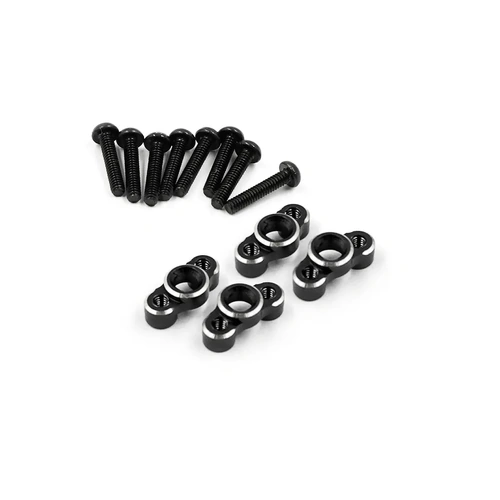 Yeah Racing Aluminium Lower Shock Mount Set 4Pcs - Black