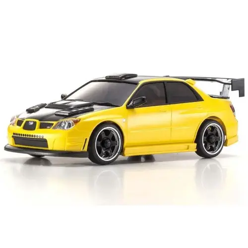 Kyosho 1/24 Mini-Z AWD MA-020 Readyset Impreza with Aero Kit and CFRP Hood Metallic Yellow