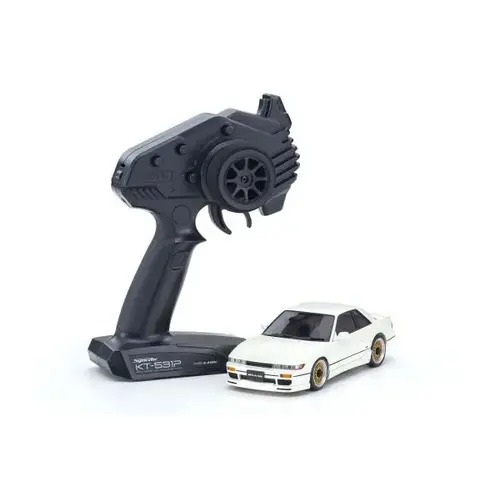 Kyosho 1/24 Mini-Z AWD MA-020 Readyset Nissan Silvia Ks S13 with Aero Kit Pearl White